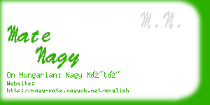 mate nagy business card